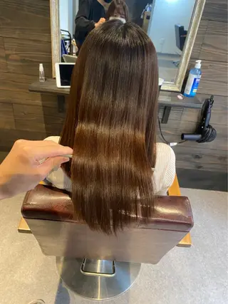 セミロング カラー パーマ ヤマザキショウタ Napo髪質改善のヘアスタイル