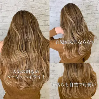 セミロング 🇺🇸ハイライト特 化美容師🇺🇸漆沢のヘアスタイル