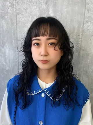 ロング レイヤー🎶似合わせ パーマ🎀ナナコのヘアスタイル