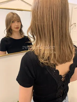 セミロング カラー 佐藤 永夏のヘアスタイル