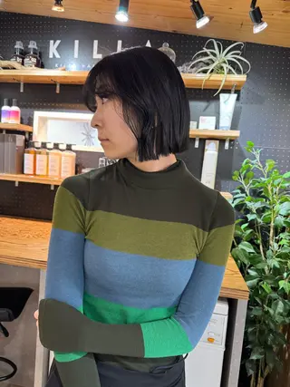 ミディアム カラー Rico / bob/グレージュのヘアスタイル