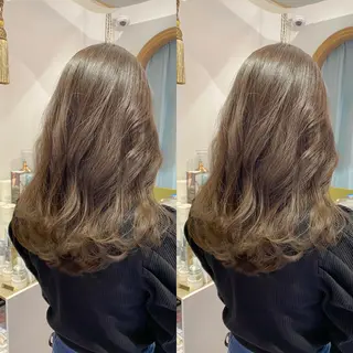 ミディアム レイヤーカット /透明感カラー西田のヘアスタイル