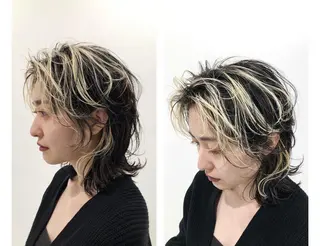 ミディアム カラー ヘアアレンジ メンズ 【姫カット】 ナカムラコウキのヘアスタイル