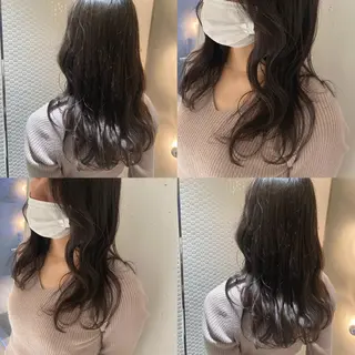 セミロング カラー カジュアルを女っぽく 𝗮𝘆𝗮𝗰𝗼のヘアスタイル