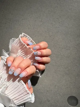 ネイル I-nailロング /ワンホン/キラキラのネイルデザイン