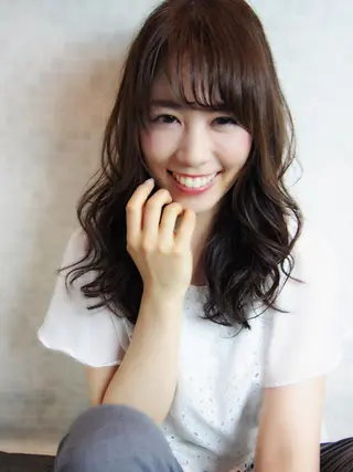 セミロング ほさか しんごのヘアスタイル