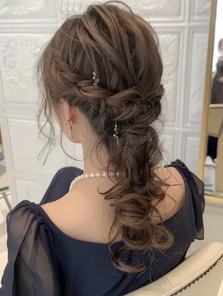 ヘアアレンジ 束感まつぱ🥑🤍 NATUKI🤍のマツエク・マツパデザイン