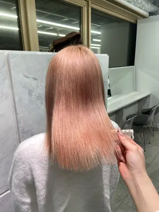 セミロング ハイトーン/エクステ 🫧minamiのヘアスタイル