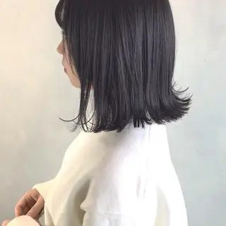 ミディアム カラー ヘアアレンジ 艶髪韓国レイヤー 🇰🇷✨小清水✨のヘアスタイル