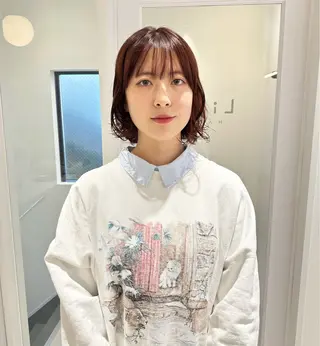 ミディアム カラー パーマ お洒落パーマ/ 艶カラー/michiのヘアスタイル