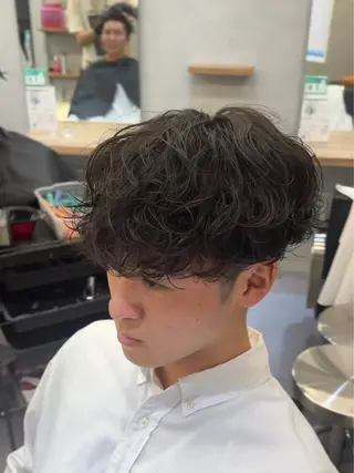 パーマ メンズ 浜野 泰斗のヘアスタイル