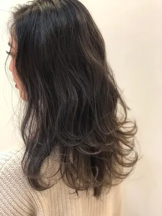 セミロング 美髪改善×シールエク ステ/ヨシモトカンジのヘアスタイル