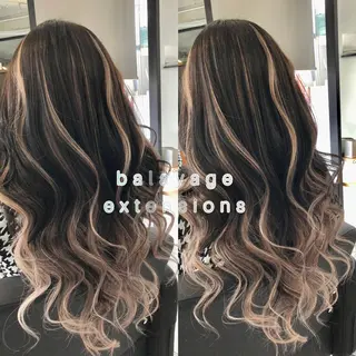 ロング カラー 下妻 カラーエクステ難波のヘアスタイル