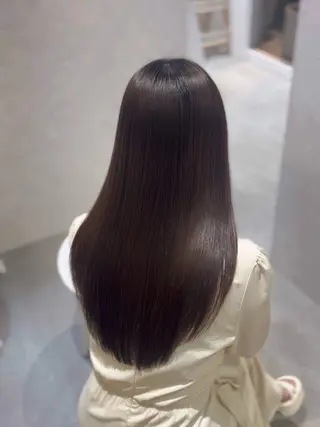 ロング パーマ suzuka/透明感 カラー 美髪縮毛矯正のヘアスタイル