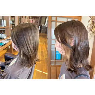 ミディアム カラー ヘアアレンジ topstylist 野口　雅のヘアスタイル