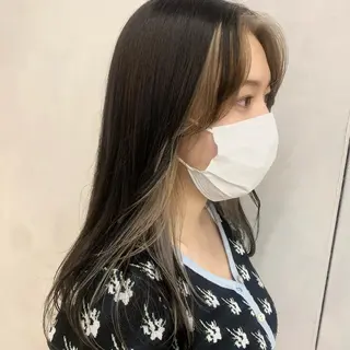 セミロング カラー デザインカラー/パー マ🦖外岡咲希🦖のヘアスタイル