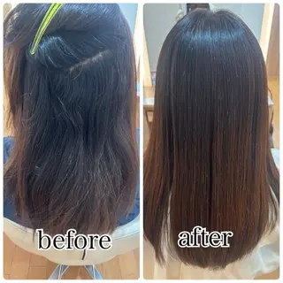 セミロング 髪質改善カラー 清利あやなのヘアスタイル