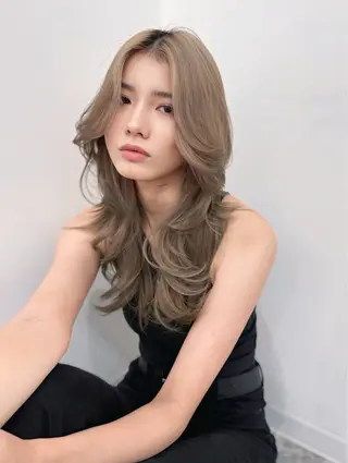 ロング 京都レイヤーカット/ 縮毛矯正/羽柴りくのヘアスタイル