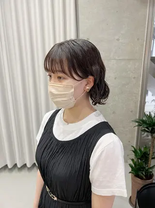 パーマ ボブパーマコテ巻き風 パーマNo1深江秀平のヘアスタイル