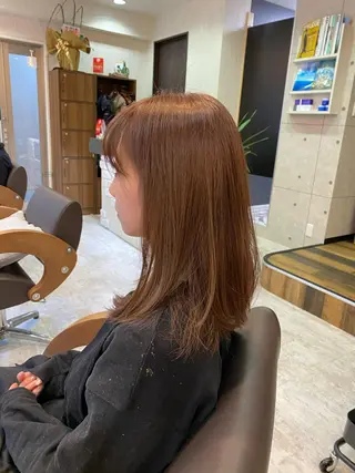 セミロング カラー 《酸性》矯正特化 SHIN亀井 真のヘアスタイル