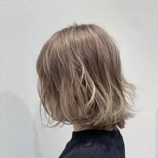 ミディアム 💎大人ハイライト 💎上杉一也💎のヘアスタイル