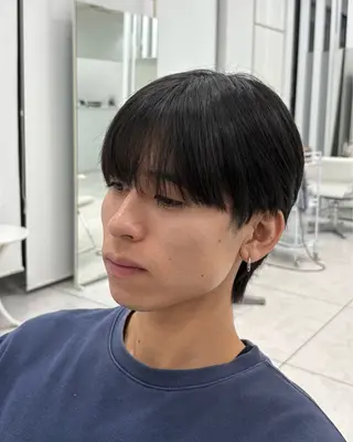 ショート カラー パーマ メンズ Ace men's salon 岡崎店所属・水谷 璃温のヘアスタイル