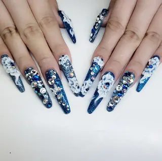 ネイル ロング クロキ 。のネイルデザイン