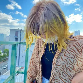 ミディアム Trip 大名🌟 ブリーチなしカラーのヘアスタイル