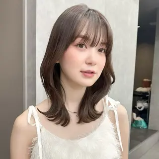セミロング 縮毛矯正/韓国ヘア /レイヤー🎀ミズキのヘアスタイル