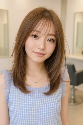 セミロング カラー 岡崎勇人/レイヤー/ 韓国/ケラチンTRのヘアスタイル