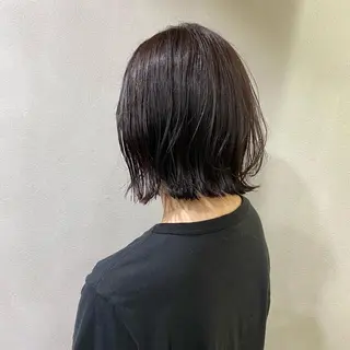 ショート カラー ボブ/パーマ ミヒラケイタのヘアスタイル