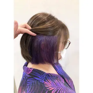 ショート カラー 推しカラー✨ オタク美容師ユウカのヘアスタイル