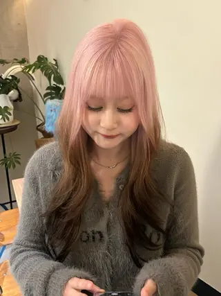 ロング カラー 韓国ヘア/ボブ/レ イヤー/ EMIRIのヘアスタイル