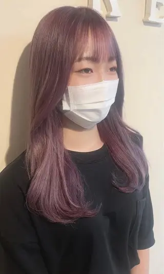 ロング カラー チヒョ🦋 韓国hair🇰🇷のヘアスタイル