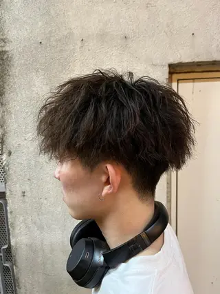 ショート パーマ メンズ 🏆メンズヘア特化 🥇代表りんぺーのヘアスタイル