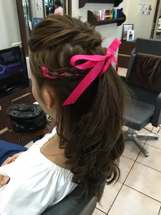 ショート ミディアム セミロング ロング カラー パーマ ヘアアレンジ メンズ キッズ ネイル まつエク MODEK's阿倍野 伊藤サダキのヘアスタイル