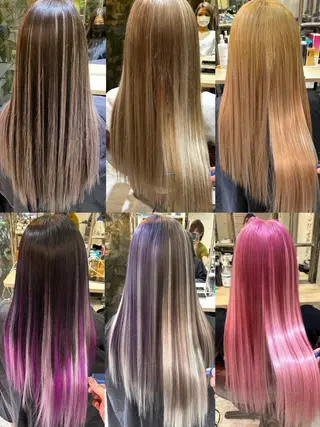 ロング カラー タケ ウチのヘアスタイル