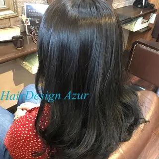 セミロング カラー パーマ HairDesign Azurのヘアスタイル