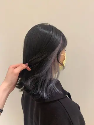 セミロング カラー 白金台カラーリスト あきよしのヘアスタイル