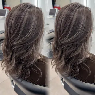 ロング カラー 表参道/ハイライト バレイヤージュのヘアスタイル