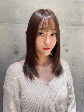 ミディアム まいか🤎髪質改善 ミルクティーボブ🎀のヘアスタイル