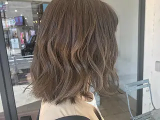 ミディアム カラー オリーブ透明感カラー 表参道/MIKUのヘアスタイル