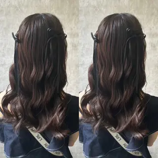 ロング ヘアアレンジ シールエクステ🎀 羽エクステ🌙しぇるのヘアスタイル