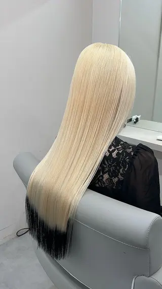 ロング カラー Beleza 渋谷所属・Kazusa/渋谷/ エクステ/ハイトーンのヘアスタイル