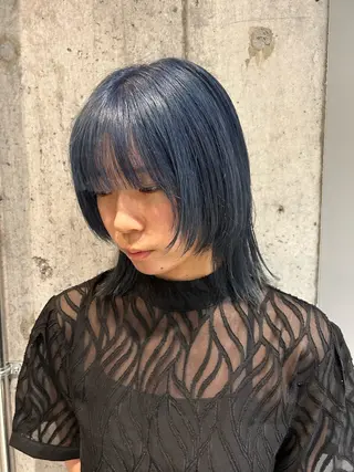 ミディアム カラー 🦖ミニボブ/ボブ /MOEKA🦕のヘアスタイル