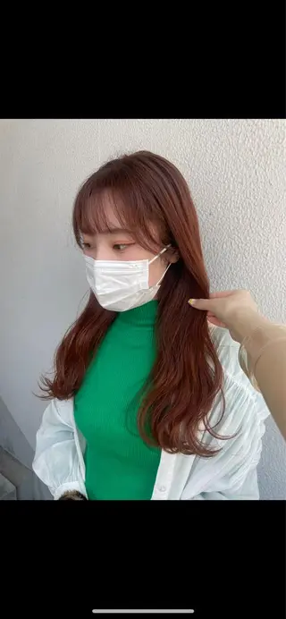 ロング カラー パーマ ヘアアレンジ メンズ キッズ ネイル マツエク・マツパ アイブロウ 透明感カラー・レイヤ ー🎀amika🎀のヘアスタイル