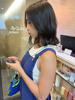 ミディアム レイヤー/暖色/ 髪質改善/永礼芳果のヘアスタイル