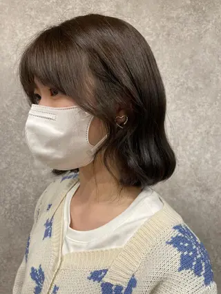 ミディアム カラー 高橋 みく/ minim 暖色のヘアスタイル