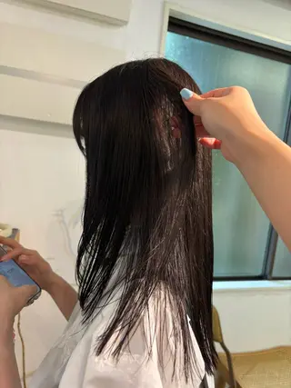 セミロング カラー sakura🌸 レイヤー/韓国ヘアのヘアスタイル