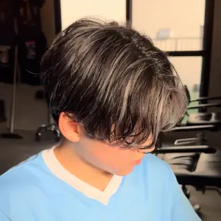 ミディアム カラー メンズ メンズパーマ/ メッシュ😎タクミのヘアスタイル